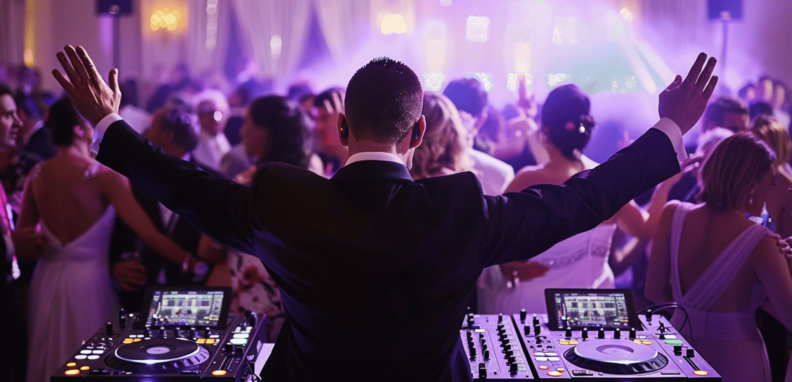 Un DJ en action durant un mariage.